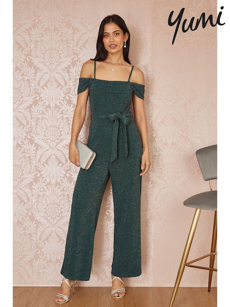 Yumi Sparkle Stretch Bardot Jumpsuit (AA8595) | 68 €