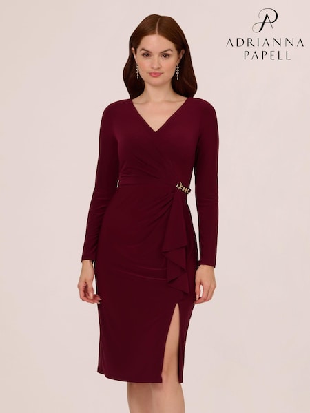 Adrianna Papell Red Matt Jersey Short Dress (AA8644) | €98