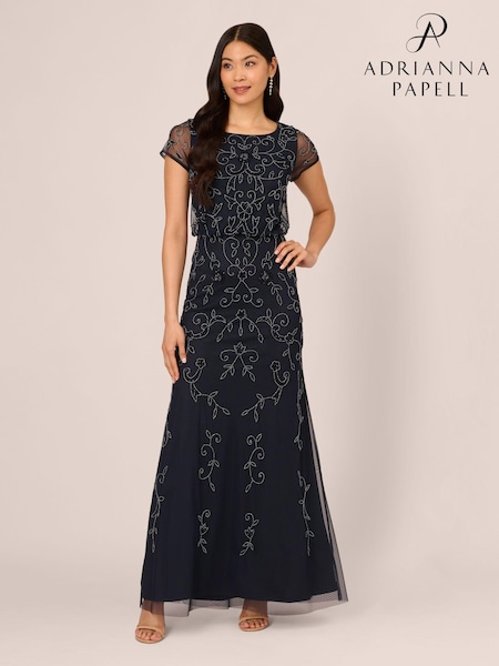 Adrianna Papell Studio Beaded Blouson G Dress (AA8649) | € 264