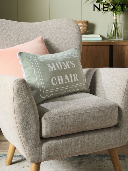 Sage Green Mum's Chair Slogan Cushion (AA8767) | €20