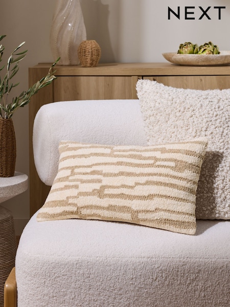 Natural Jacquard Abstract Cushion (AA8781) | €23