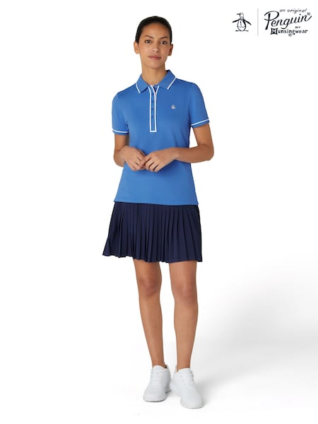 Original Penguin Golf Blue Short Sleeve Polo Shirt (AA8853) | $127
