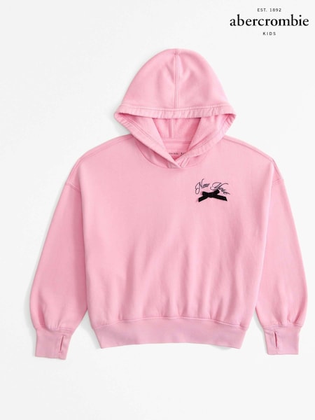 Abercrombie & Fitch Pink Ballet Dance Back Print Graphic Hoodie (AA8865) | 150 LEI - 157 LEI
