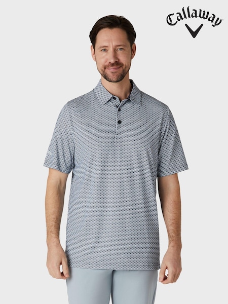 Callaway Apparel All Over Print Black Polo Shirt (AA8877) | 64 €