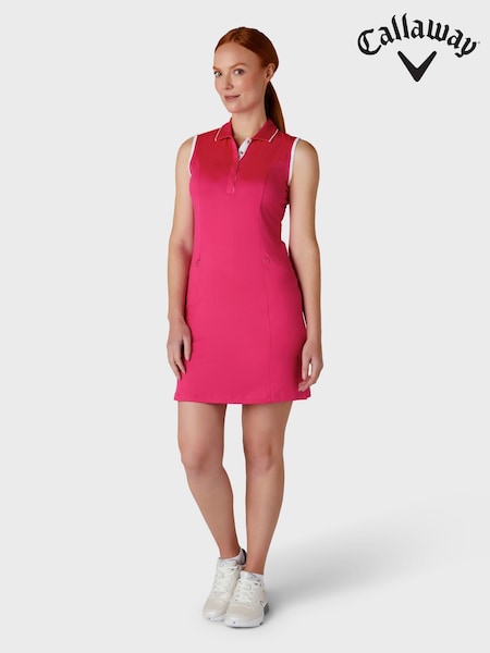 Callaway Apparel Pink Sleeveless Dress Featuring Removeable Shorts (AA8878) | €99