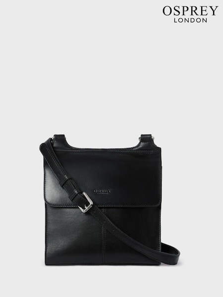 Osprey London The Narissa Leather Black Cross-Body Bag (AA8908) | ₪578