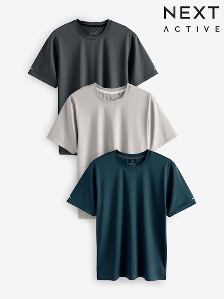 Slate/Teal Blue/Grey Active Gym And Training Textured T-Shirts 3 Pack (AA8915) | R$ 385