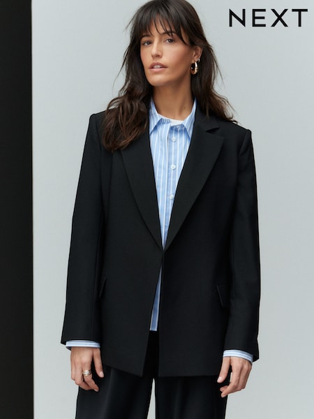 Fekete - Adjustable Back Tailored Blazer (AA9405) | 34 340 Ft