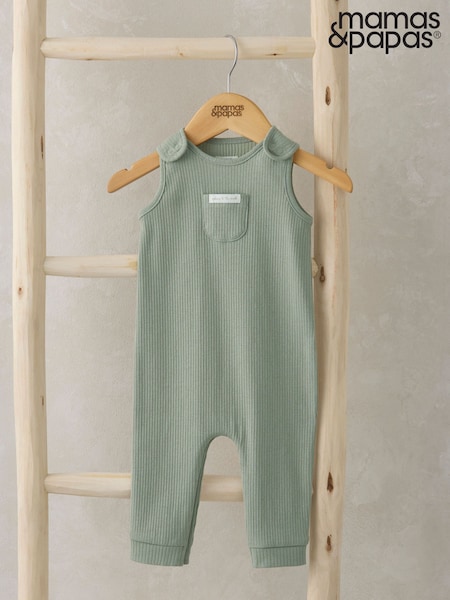 Mamas & Papas Green Ribbed Sleeveless Romper (AA9464) | 23 €