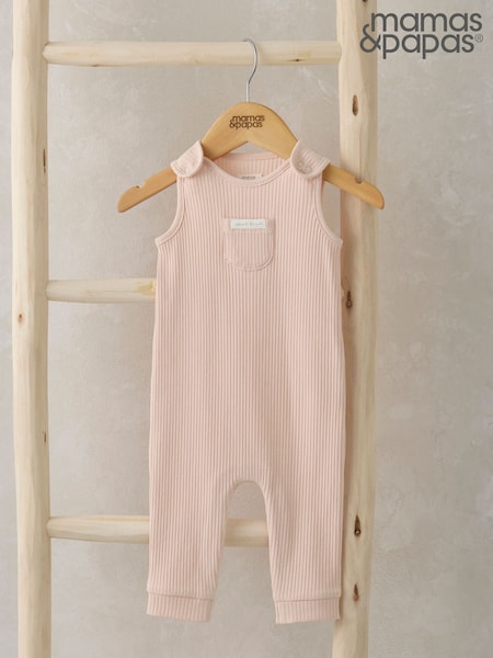 Mamas & Papas Pink Ribbed Sleeveless Romper (AA9465) | 23 €