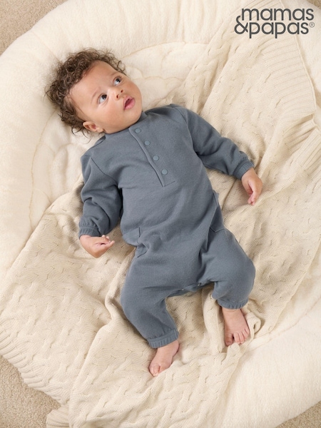 Mamas & Papas Blue Pocket Romper (AA9470) | 93 LEI