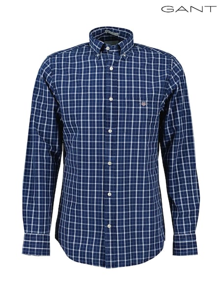 GANT 100% Cotton Regular Fit Indigo Button Down Shirt (AA9568) | €166