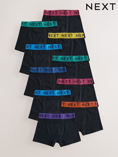 Schwarz mit College-Bund - Trunks 10 Pack (1.5-16yrs) (AA9657) | 38 € - 45 €