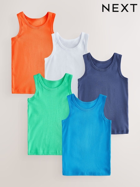 Multicolour Vests 5 Pack (1.5-16yrs) (AA9659) | €16 - €22