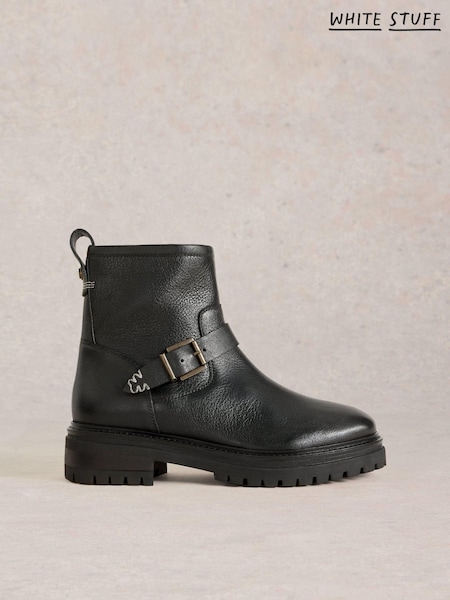 White Stuff Black Birdy Crop Biker Boots (AA9661) | €77