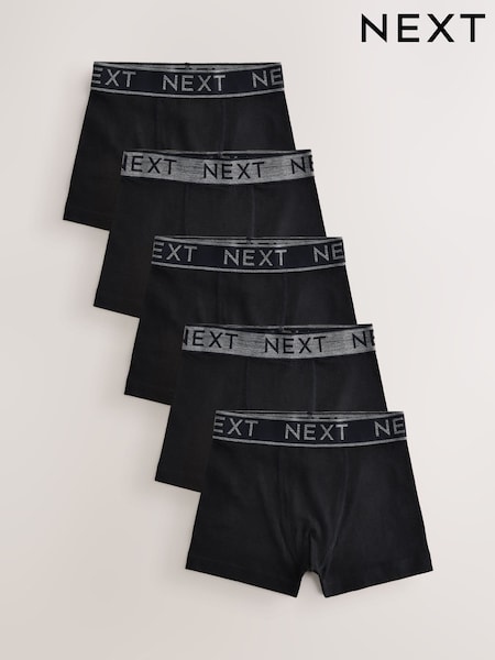 Schwarz mit grauem Taillenbund - Trunks 5 Pack (1.5-16yrs) (AA9664) | 20 € - 27 €