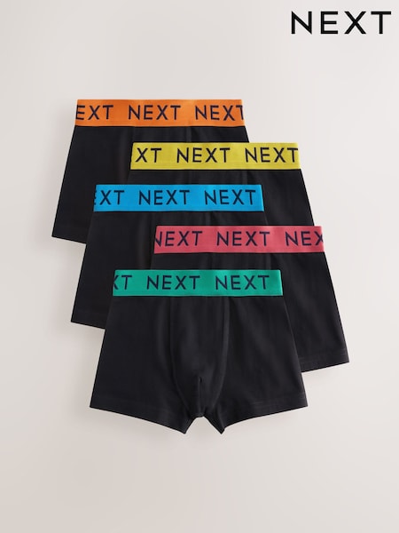 Schwarz mit College-Bund - Trunks 5 Pack (1.5-16yrs) (AA9669) | 20 € - 27 €