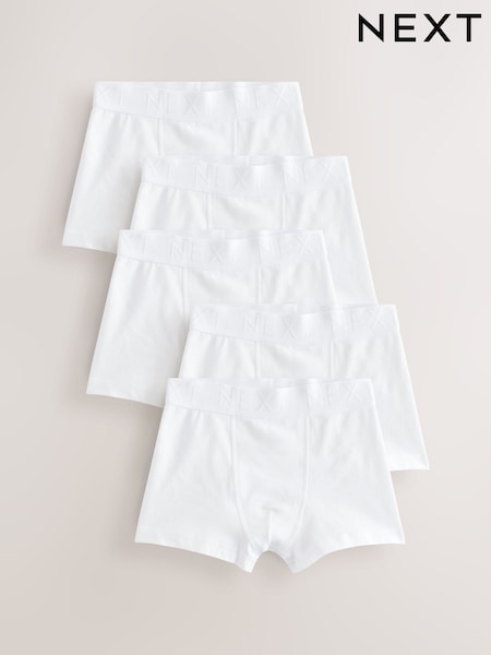 أبيض - Trunks 5 Pack (1.5-16yrs) (AA9671) | ‏7 ر.ع.‏ - ‏10 ر.ع.‏