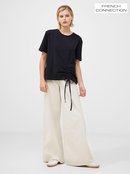 French Connection Cotton Rallie Ruched T-Shirt (AA9693) | €46