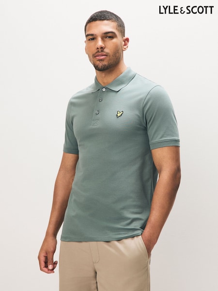 Lyle & Scott Green Plain Polo Shirt (AA9701) | R$ 545