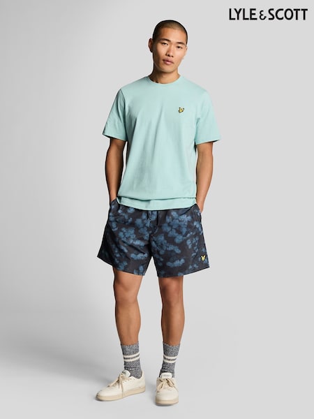Lyle & Scott Blue Digital Floral Print Swim Short (AA9706) | €73