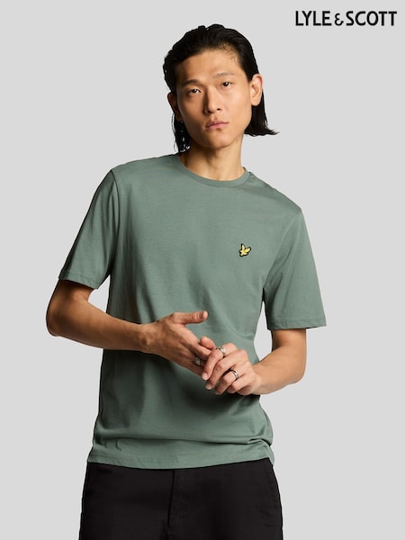Lyle & Scott Green Cotton Plain T-Shirt (AA9718) | €43