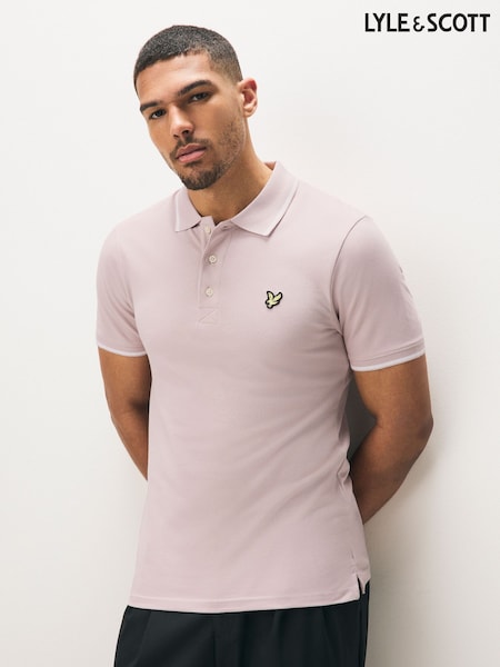 Lyle & Scott Pink Tipped Polo Shirt (AA9742) | 272 QAR