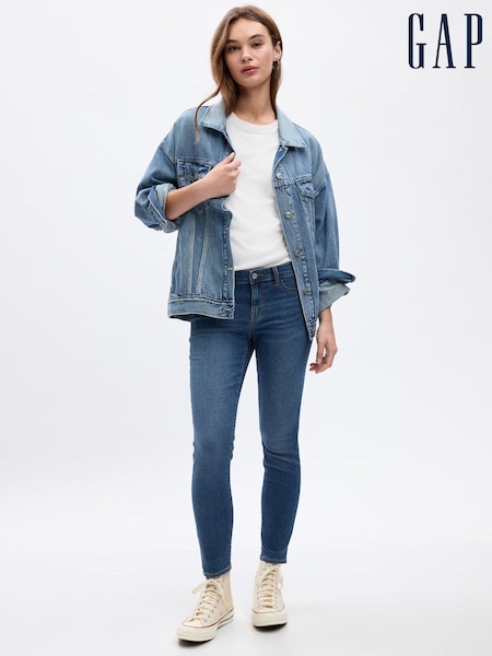 Blau - Gap – Knöchellange Jeggings mit mittelhohem Bund (AA9944) | 54 €