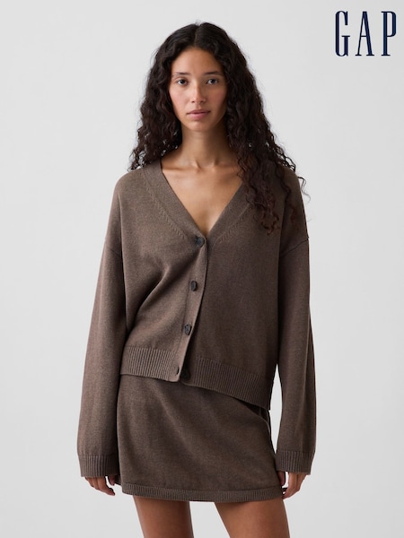 Braun - Gap Oversized-Strickjacke