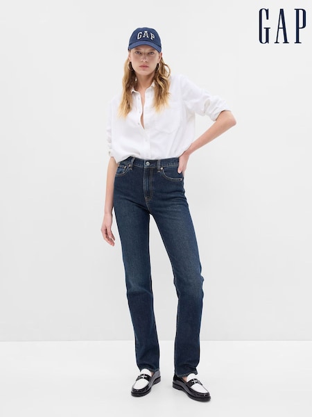 Gap Blue High Waisted 90s Straight Jeans (AB1073) | €66