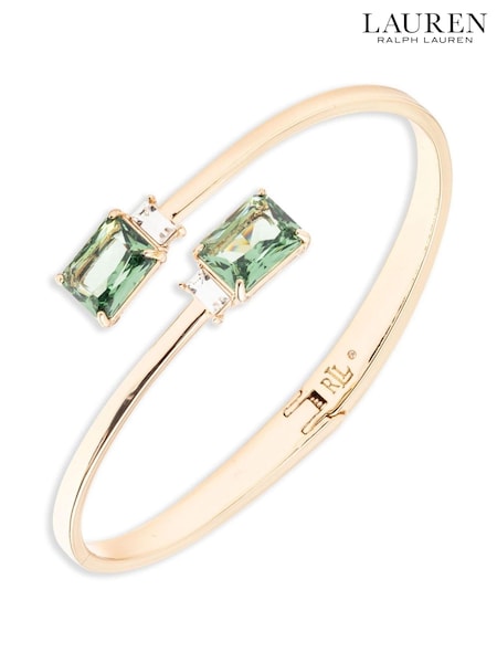 Lauren Ralph Lauren Gold Tone Stone Bypass Bracelet (AB1117) | 313 LEI
