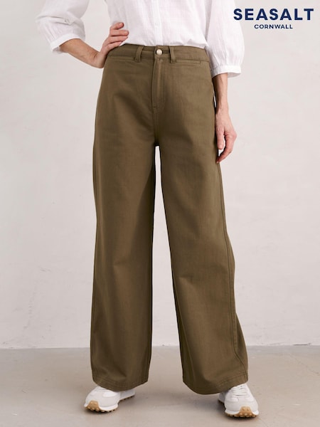 Seasalt Cornwall Milly Wide Leg Denim 100% Cotton Trousers (AB1205) | 304 LEI