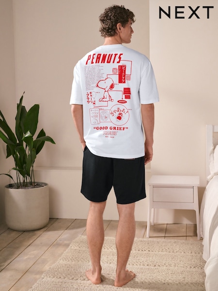 Cream Snoopy Japan Short Pyjamas Set (AB1285) | €44