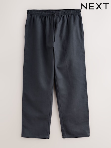 Slate Grey Linen Blend Pyjama Bottoms (AB1296) | €32