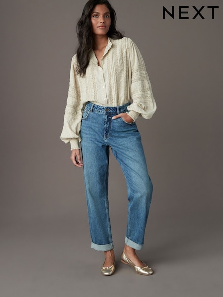 Mid Blue Boyfriend Jeans (AB1485) | €35