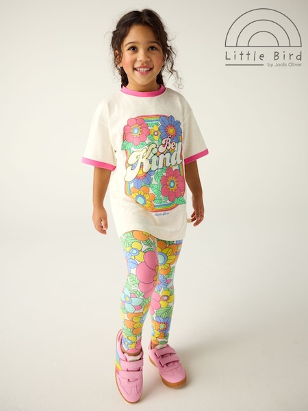 Little Bird by Jools Oliver Floral Rainbow T-shirt and Leggings Set (AB1513) | $34 - $48
