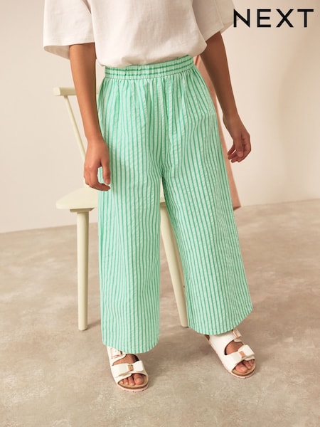 Green Stripe Wide Leg Trousers (3-16yrs) (AB1540) | AED81 - AED107