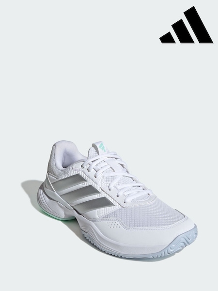 White - Adidas Gamecourt 3 All Court Tennis Shoes
