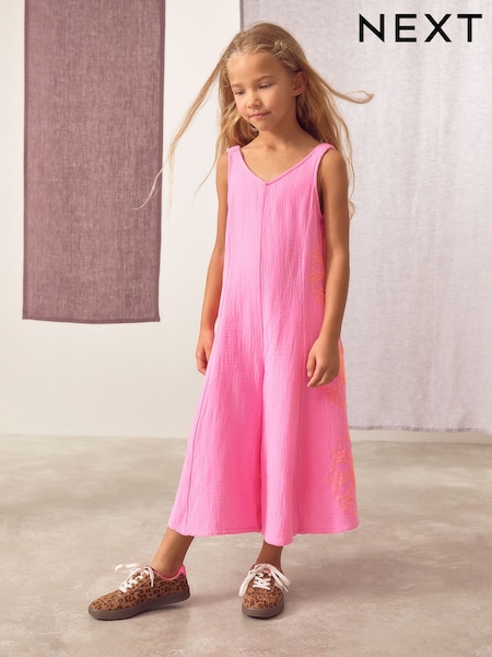 وردي - Embroidered 100% Cotton Playsuit (3-16yrs) (AB1561) | ‏112 د.إ.‏ - ‏ 137‏ د.إ.