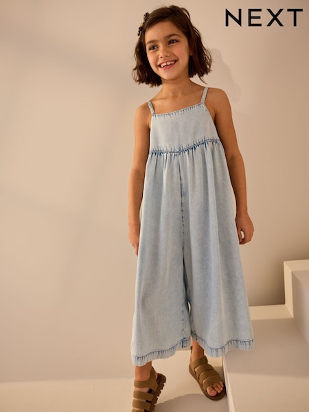 Light Wash Denim Wide Leg Playsuit (3-16yrs) (AB1563) | €30 - €37