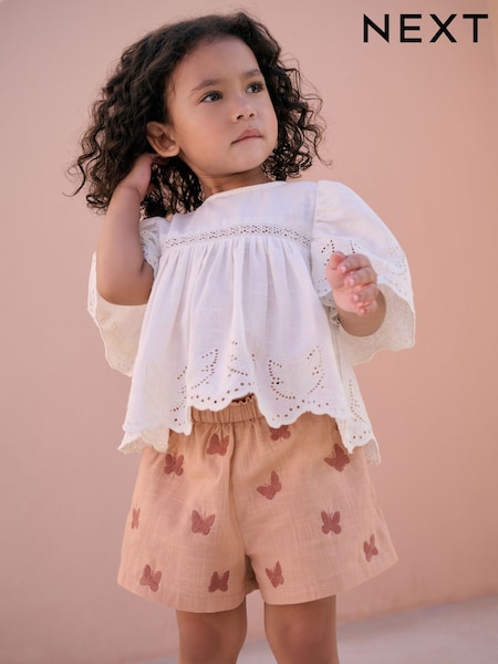 Neutral 100% Cotton Top and Shorts Set (3mths-7yrs) (AB1597) | €36 - €41