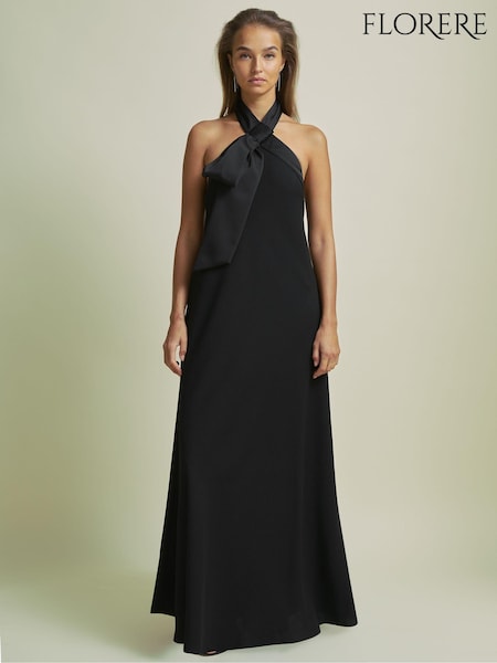 Florere Bow-Detail Halterneck Maxi Dress (AB1716) | €302