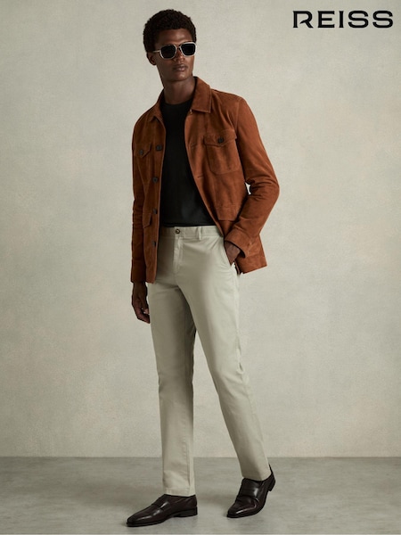 Reiss Pitch Slim Fit Washed Cotton Blend Chinos (AB1784) | 125 €