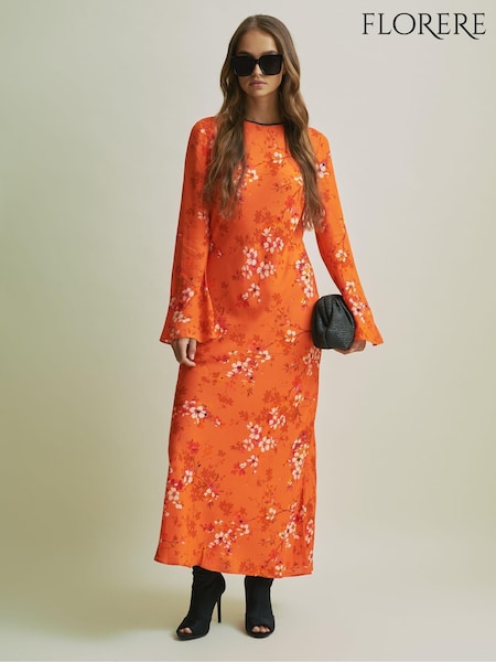 Florere Flute Sleeve Midi Dress (AB2016) | 1,128 QAR