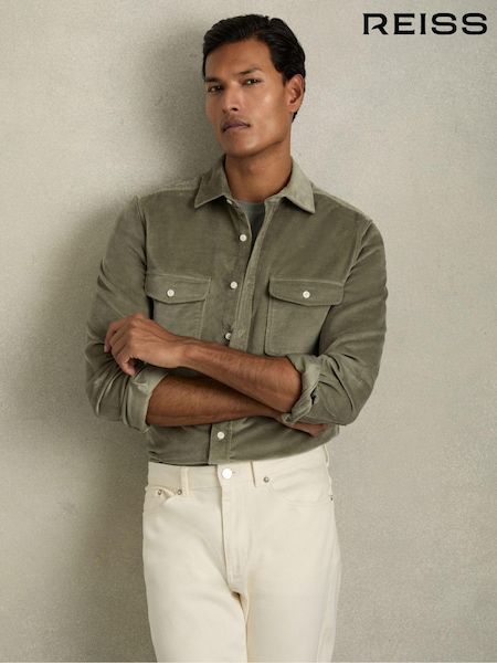 Reiss Sage Tucci Cotton-Blend Corduroy Overshirt (AB2019) | €210