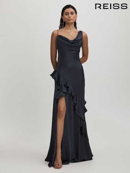 Amur Charmeuse Cowl Neck Maxi Dress (AB2052) | ‏3,410‏₪