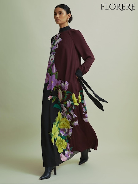 Florere Tie Cuff Maxi Column Dress (AB2058) | 1,326 QAR