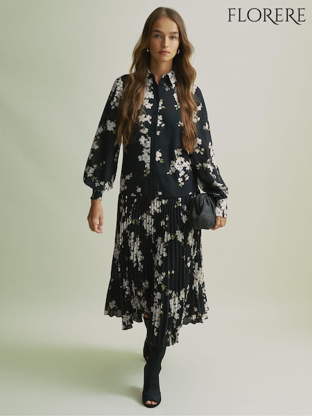 Florere Dropped Waist Shirt Midi Dress (AB2077) | 980 QAR