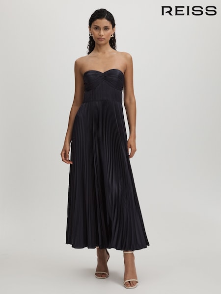 Amur Strapless Pleated Maxi Dress (AB2081) | ‏2,856‏₪