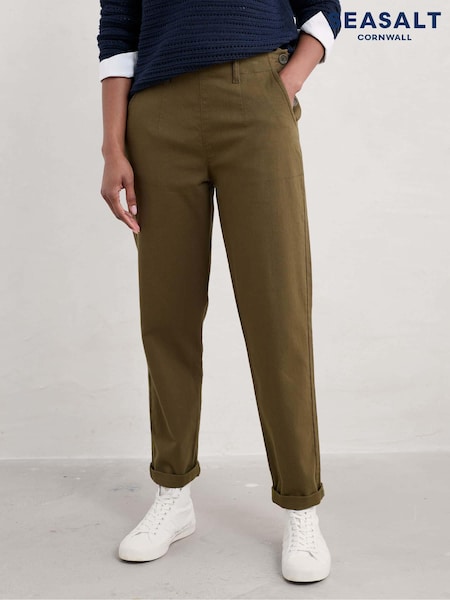Seasalt Cornwall Green 100% Cotton Waterdance Trousers (AB2147) | €50